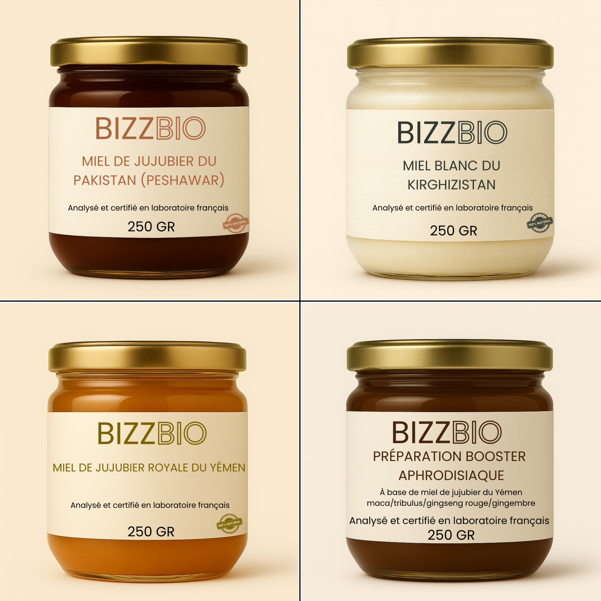 Pack Premium (250 GR) - L'excellence des miels d'Exception