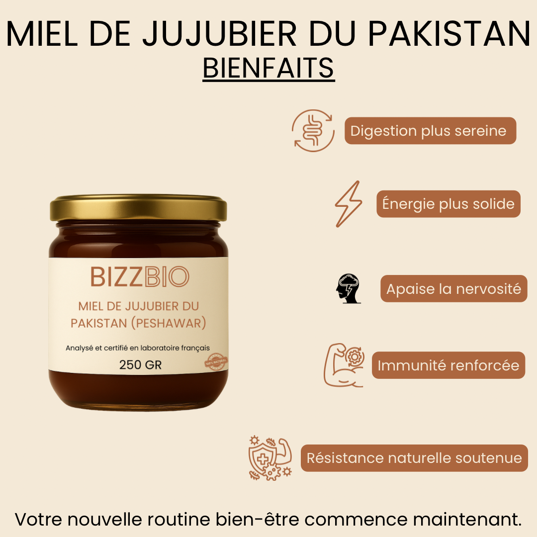 Miel de Jujubier du Pakistan (Peshawar) 250 gr