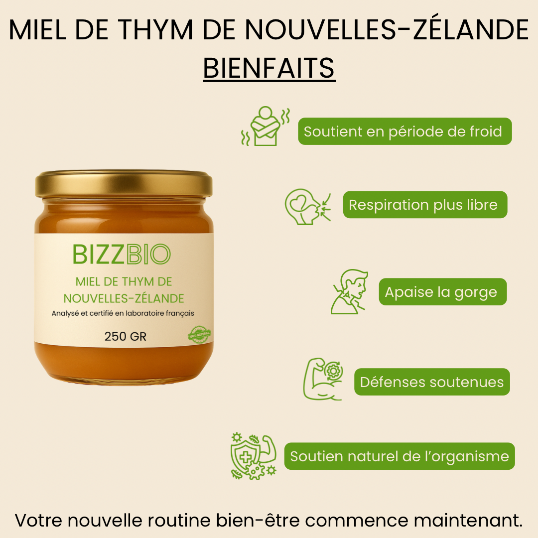 Miel de Thym de Nouvelle-Zélande (250 gr)