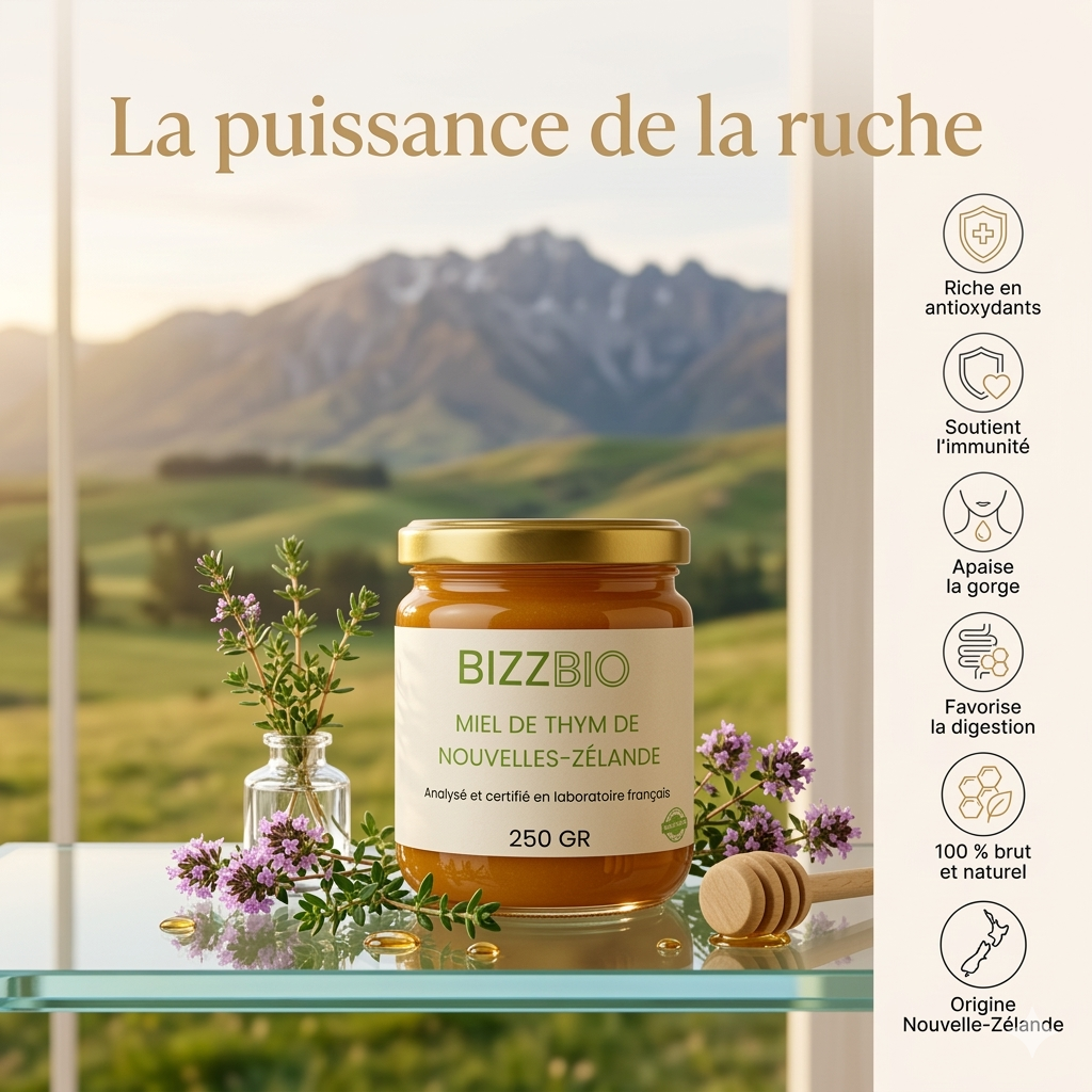 Miel de Thym de Nouvelle-Zélande (250 gr)