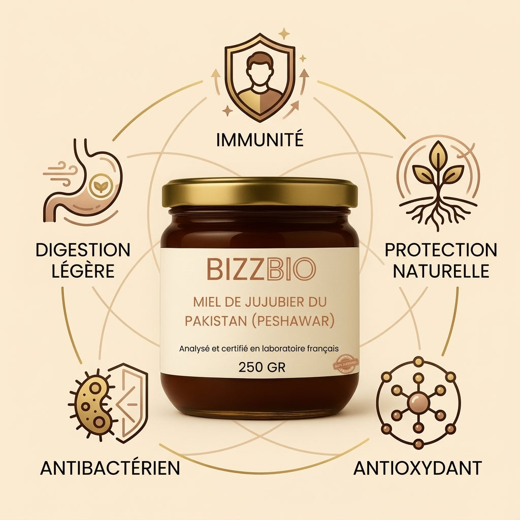 Miel de Jujubier du Pakistan (Peshawar) 250 gr
