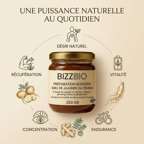 Booster Vitalité Masculine — Préparation Miel + Plantes (250g)